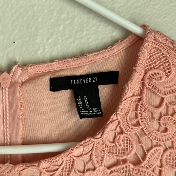 forever 21 coral floral midi dress - Picture 2 of 3